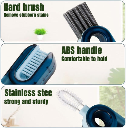 OxiTa 3 in 1 Cup Lid Gap Cleaning Brush Set (3Pcs), Multifunctional Insulation Bottle Cleaning Tools, Multipurpose Bottle Gap Cleaner Brush, Water Bottle Cleaner Brush,Home Kitchen Cleaning Tools