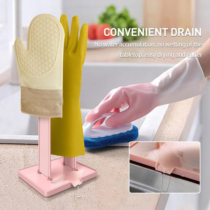 2 Piecesg Kitchen Glove Holder，Glove Dryer，dishwashing Gloves Holder，Plastic Mitten Rubber Rack，Reusable Glove Rack - Perfect for The Kitchen.