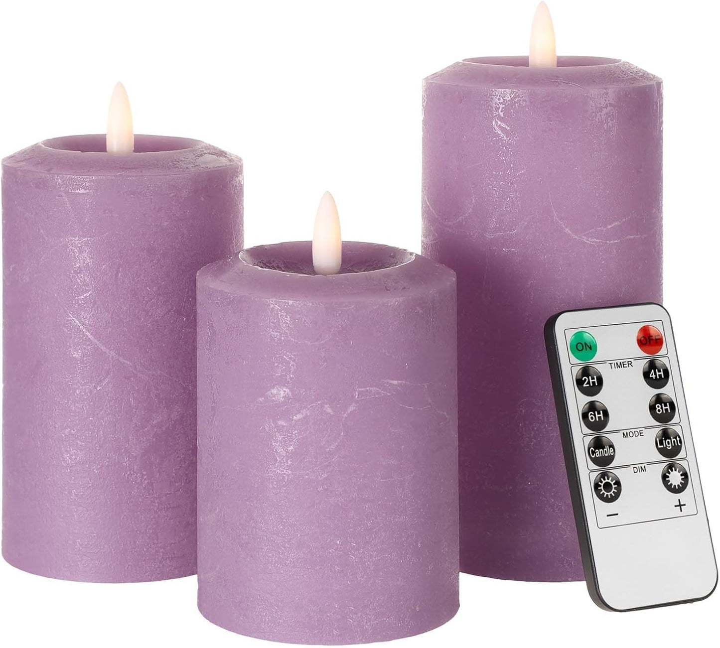 ANGELLOONG Flickering Flameless Candles, Realistic Battery Operated Candles with Remote and Timer, Set of 3 LED Candles for Room Fall Home Wedding Decor Centerpieces Table Party Valentines Decorations