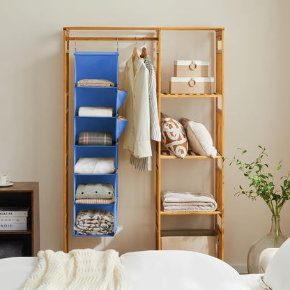 YOUDENOVA Hanging Closet Organizer, 6-Shelf Closet Hanging Storage Shelves, 2 Packs, Grey