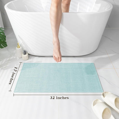 chakme Bathroom Rugs Mat 24x17, Ultra Thin Non Slip Bath Mat Small Quick Dry Absorbent Bath Mat for Bathroom Floor, (Dark Beige, 24"x17")
