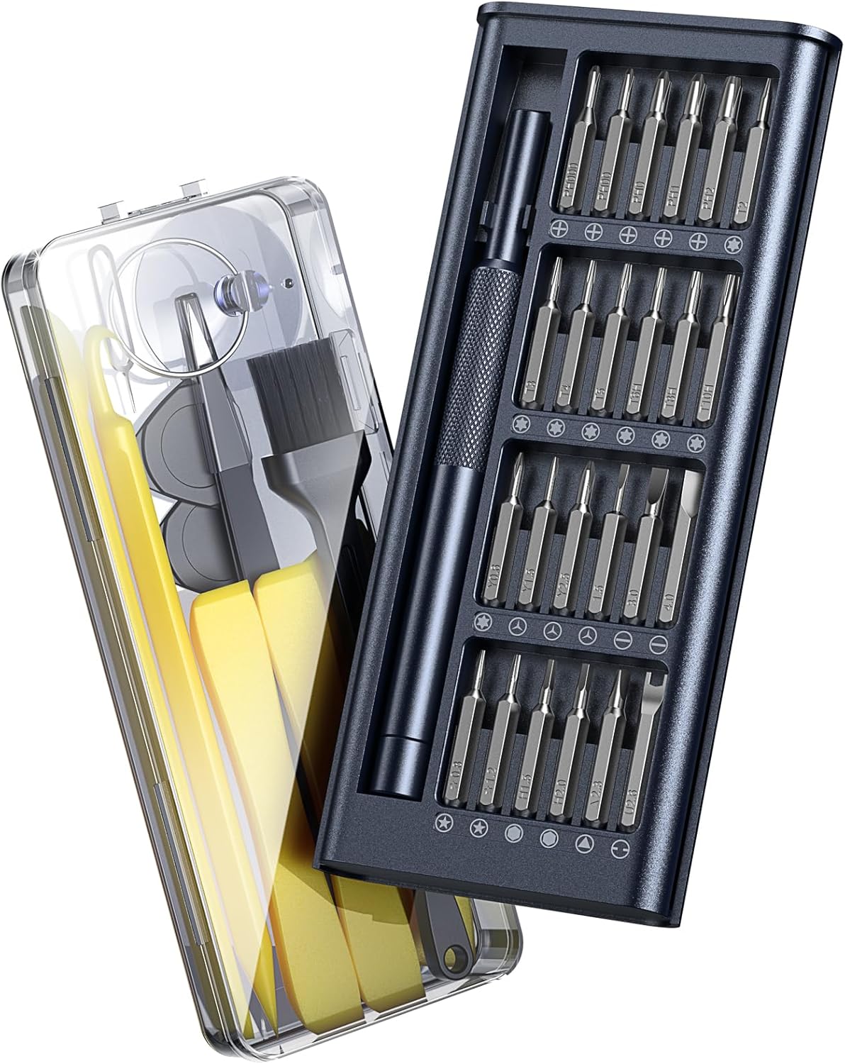 AXTH 25-in-1 Small Precision Screwdriver Set, Professional Magnetic Mini Repair Tool Kit for Phone, Computer, Watch, Laptop, Macbook, Ring Doorbell, Eyeglass, Electronic, [Bearing Steel] Screw Driver