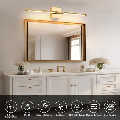 Morauroral Battery Operated Wall Sconces Set of 2, 10000mAh Rechargeable Sconces, 3000K-6000K Dimmable LED Wall Lamp with Remote, 24 Inch Black Gold Wireless Wall Lights for Bedroom, Living Room