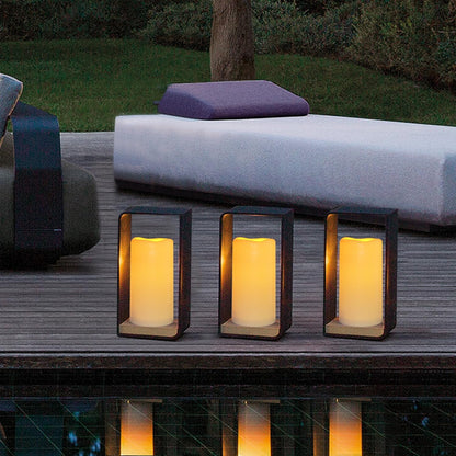Waterproof Flameless Remote Control Candles 2PACK(D3''*H5.5'')Battery Operated Flickering LED Pillar Candle,plastic with 10-Key 24Hours Timer for Outdoor/Indoor Party Garden Lanterns Porch Ivory