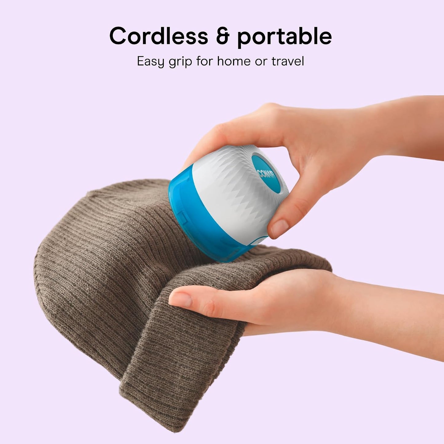 Conair Fabric Shaver Lint Remover | Extra-Large 2.25-in. Shaving Surface, Depills Fabric, for All Fabrics, Blue/White, CLS8L