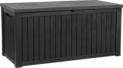 YITAHOME 31 Gallon Outdoor Storage Deck Box | Waterproof Resin Package Delivery and Storage Box with Lockable Lid for Patio Furniture Cushions, Pool Accessories, Garden