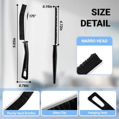 Crevice Cleaning Brush, Multifunctional Gap Hard Bristled Grout Brush Tool | Scrub Small Spaces, Kitchen, Toilet, Bathroom, Corner, Grout, Sink, Window Tracks, Hinges, tile, small cleaning brush(6pcs)