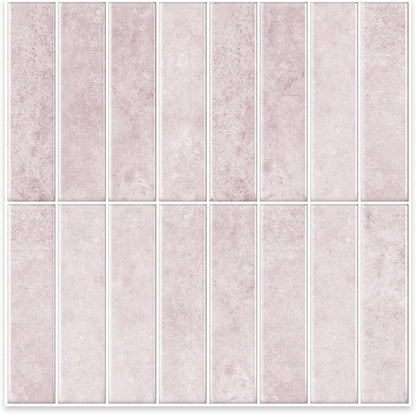 Alwayspon 10 Sheets 12x12inch Beige 3D Vinyl Backsplash Tiles, Self-Adhesive Peel and Stick Wall Tile Stickers Stick on Subway Tiles for Kitchen Bathroom Wall