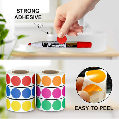 Misofuki 16 Rolls 960 Pcs 1"x4.5" Color Coded Moving Labels Stickers for Boxes with 4 Bedroom Labels - Can Stick on Furniture Directly, NOT Recommended for Rough Surfaces, Such as Carton