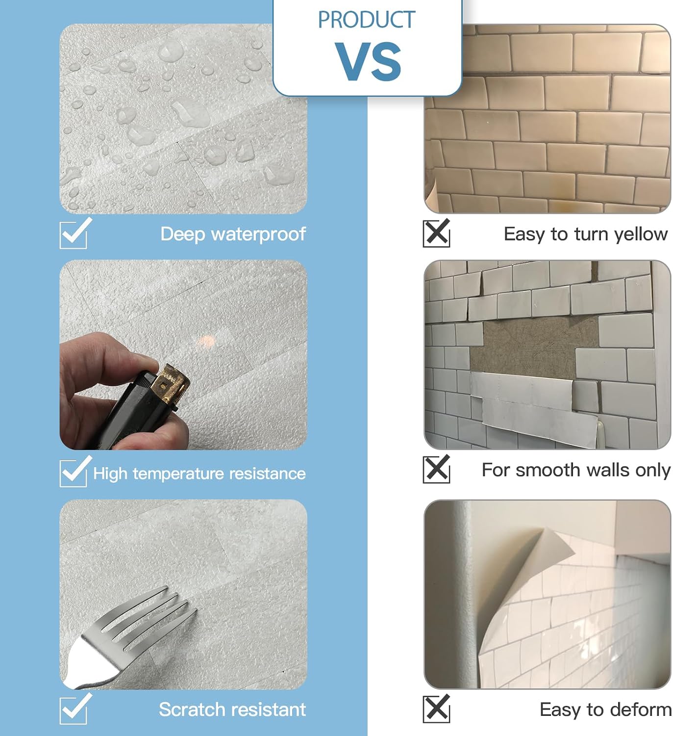 2026 New Upgrade Peel and Stick Backsplash Tile, Peel and Stick 11.34" X 11.57" Wall Tile for Kitchen, Bathroom, Fireplace, Laundry (Beige Ecru, 10 Packs)