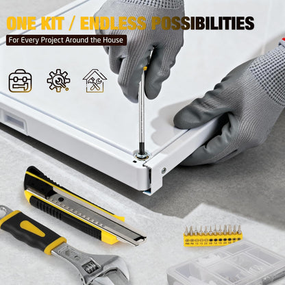 248-Piece Tool Set - General Household Hand Tool Kit with Plastic Toolbox Storage Case for Men, Home Repair, DIY Projects