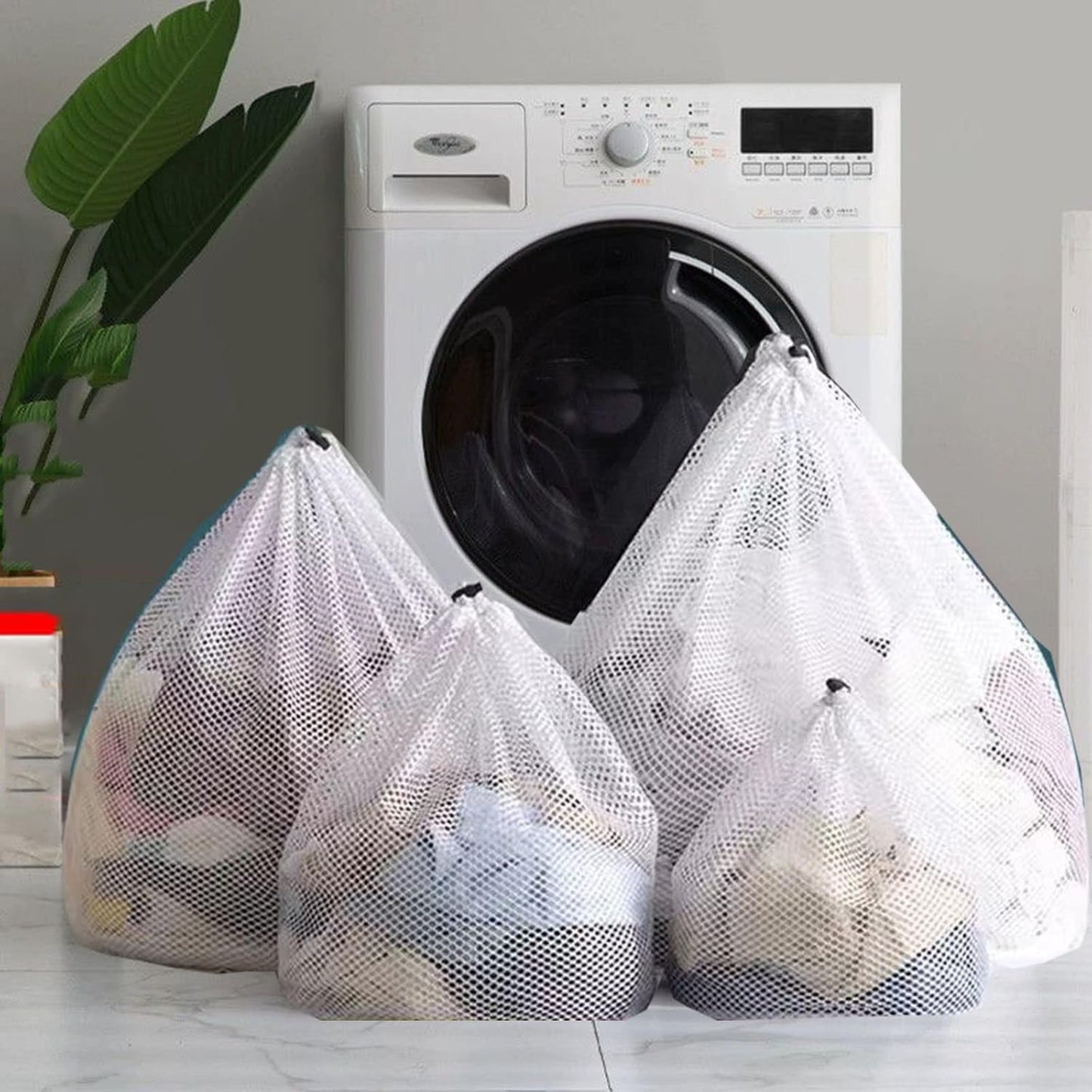 3 Pack XXL Mesh Laundry Bags for Delicates, Extra Large Laundry Wash Bags for Clothes,Bed Linen,Toys with Drawstring Closure Sturdy(3 XXLarge 28 x 26 Inches)