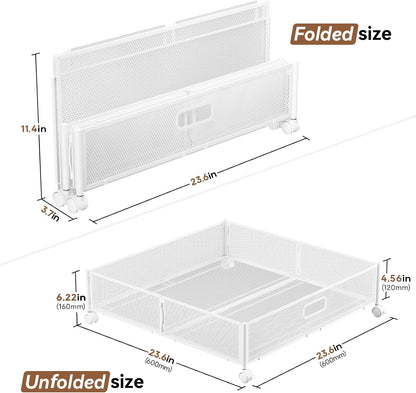 Under Bed Storage, Under the Bed Storage Containers with Wheels, Under Bed Shoe Storage Organizer Drawer for Bedroom Clothes Shoes Blankets -2Pack