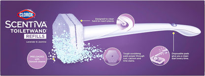 Clorox Scentiva ToiletWand Refills, Lavender and Jasmine, 10 Count