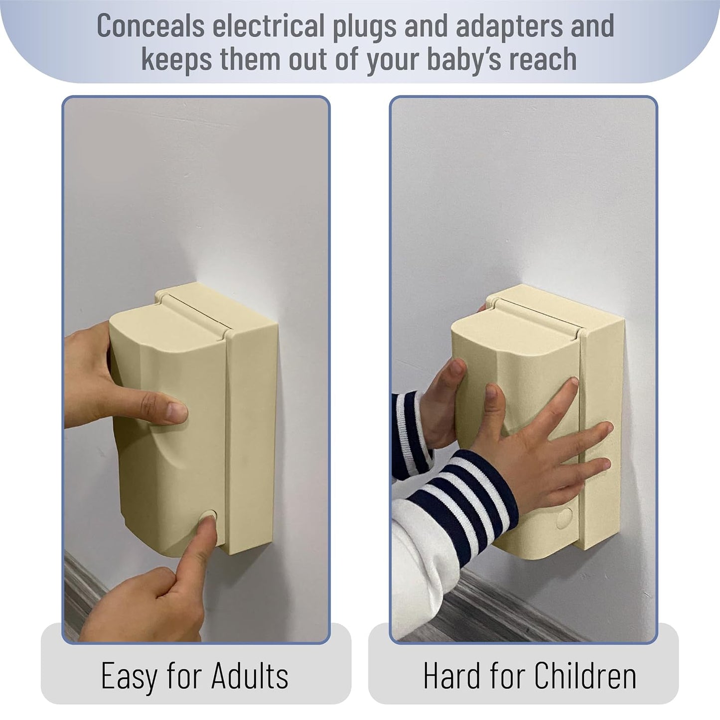 Bates Baby Safety Outlet Cover Box - Plug Covers for Electrical Outlets, Child Proof Outlet Cover, Socket Covers for Outlets