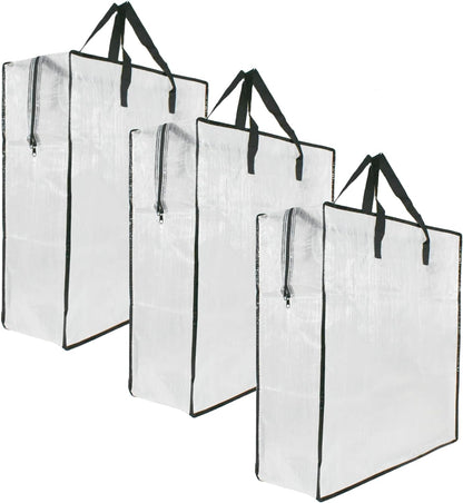 Clear Storage Bags with Zipper and Handles, Blanket Bags For Closet Storage, Moving and Packing Supplies for College, Underbed Storage Organizer for Clothes Pillow Bedding Christmas Wreath