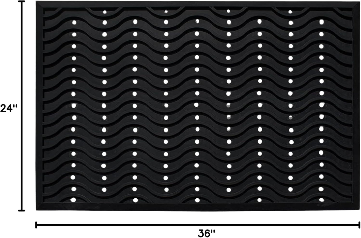 A1HC New Natural Rubber Premium Scrapper Door Mats-Keeps Mud and Dirt Away for Commercial and Residential Use, Office Entrance, Retail, Restaurants, Homes & Any Areas Where is Heavy Traffic 36"x60"