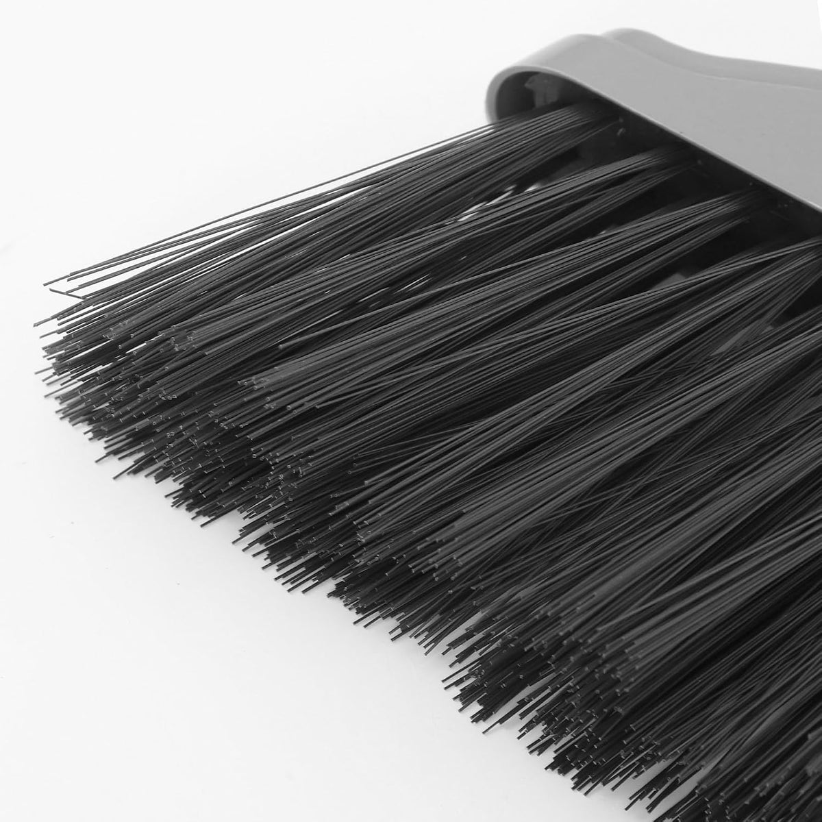 Heavy Duty Angle Broom with Long Handle, Nordic Gray, Sturdy Home and Outdoor Sweeping Tool for Concrete, Patio, and Indoor Floor Cleaning