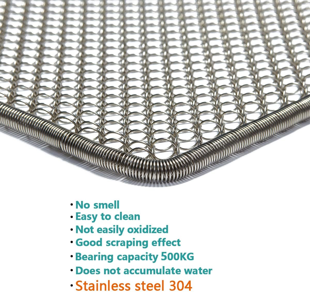 Metal Outdoor Entrance Door Mat, Waterproof, Odorless, Easy to Clean, All-Weather Outdoor Heavy Duty Scraper Door Mats for The Front Door of The House，18.5x31inch