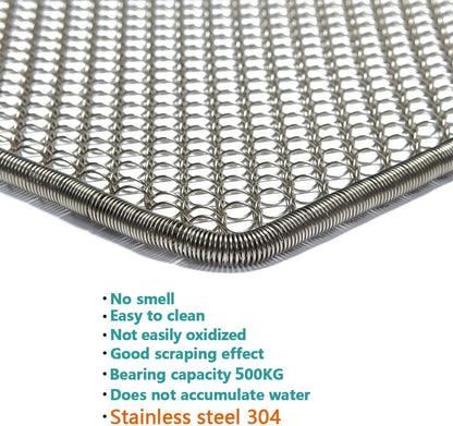 Metal Outdoor Entrance Door Mat, Waterproof, Odorless, Easy to Clean, All-Weather Outdoor Heavy Duty Scraper Door Mats for The Front Door of The House，18.5x31inch