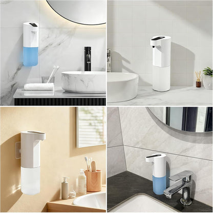 Automatic Soap Dispenser Touchless, Liquid & Foaming Soap Dispensers, USB Rechargeable Smart Hand Soap Dispenser, 3-Level Adjustable, 12.2oz/360ml (Gel Version and Foam Version)