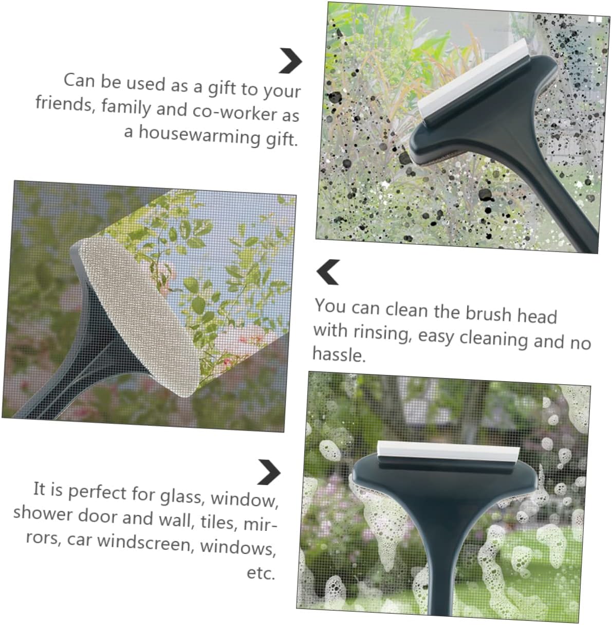 GALPADA 2Pcs Double Sided Window Screen Cleaning Brush Tool Portable Window Cleaning Brush for Dust Removal Mesh Screens and Windows for Home Use