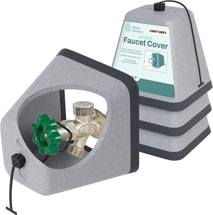 Home Intuition Outdoor Foam Faucet Covers for Winter Freeze Protection, 2 Pack