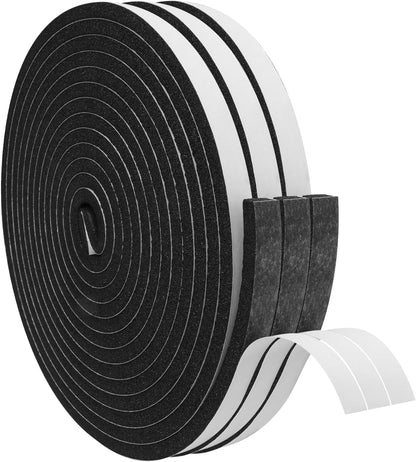 DGSL Foam Insulation Tape, 1/2In x 1/4In x 33Ft Weather Stripping Door Seal Strip for Doors and Windows,Sliding Door,Sound Proof Soundproofing Door Seal,Weatherstrip,Air Conditioning Seal Strip