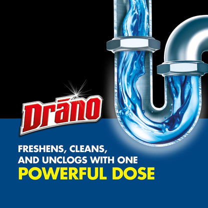 Drano EarlyAction Foamer, Drain Clog Remover & Cleaner, Unclogs Hair, Grease, Soap & Slow Drains, Removes Sources of Odor, Safe for Septic, Pipes, Garbage Disposals, Showers & Sinks, 17 Fl Oz