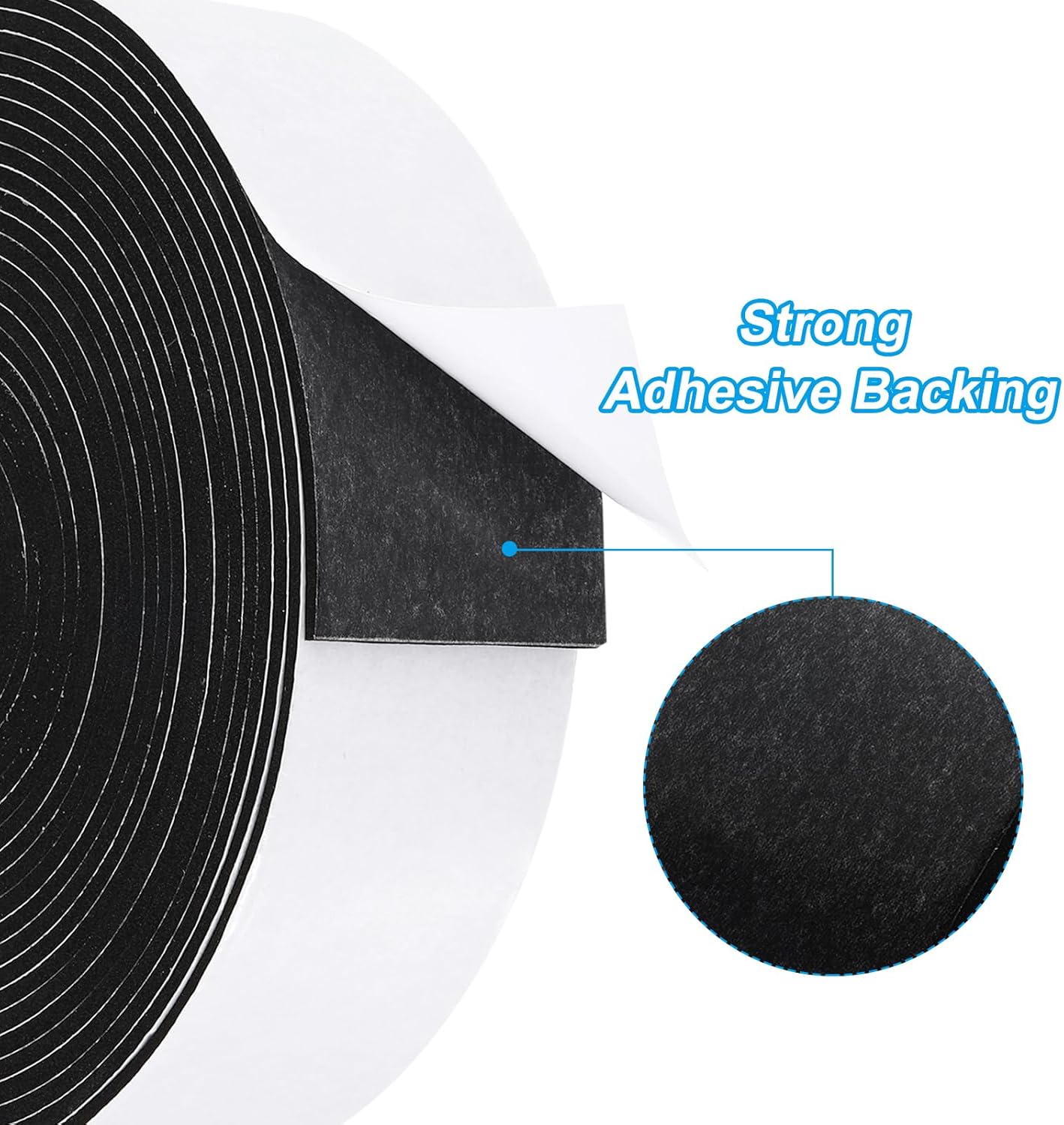 PATIKIL Weather Stripping Door Seal Strip, 3/8 Inch x 1/4 Inch x 32 Ft Self Adhesive Soundproof High Density Foam Tape Insulation for Door Window Air Conditioning, White - Colors A
