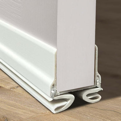 M-D Building Products Vinyl Cinch U-Shape Door Bottom Seal, Slide-On Weatherstripping Draft Stopper, Easy to Install, Fits 36” x 1-3/4” Doors, Fills 3/8”- 3/4” Gaps, 43337, Brown