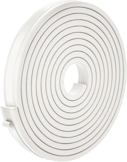 QDiShi 196" Wedge-Shape Weather Stripping Door Seal Weatherproof Foam Seals Self Adhesive Insulation Anti-Collision Strip Soundproofing Frame Insulation Tape Fits 0.13-0.31" Gaps(Grey)