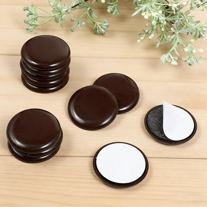 12Pcs Furniture Sliders for Carpet & Hardwood Floors, 2 Inch Furniture Movers Heavy Duty Moving Pads Self Adhesive Chair Leg Gliders for Floor Protectors(Coffee)