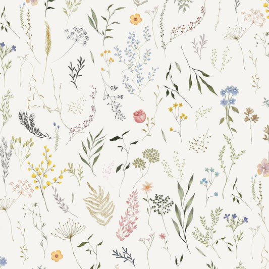 Dimoon 17.3''x78.7'' Vintage Peel and Stick Wallpaper Boho Beige Neutral Contact Paper White Floral Bird Wallpaper Removable Botanical Renter Friendly Modern Wall Paper Bedroom Bathroom Vinyl Roll