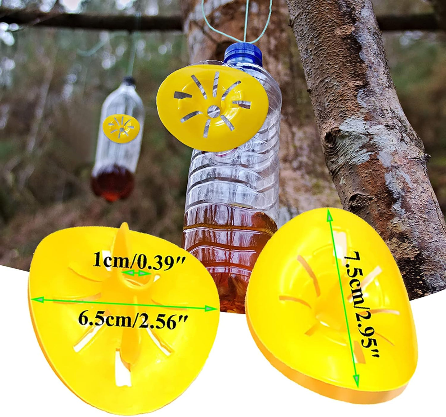10Pack Hornet Traps Outdoor Hanging Indoor Outdoor Reusable Wasp Traps Hornet Hanging for Yellow Jackets Bee Catcher