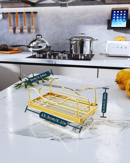 Consumest Sponge Holder for Kitchen Sink - Movable Sink Caddy for Countertop Organizer, 304 Stainless Steel Sponge Holder with Detachable Drip Tray for Kitchen Accessories-Silver