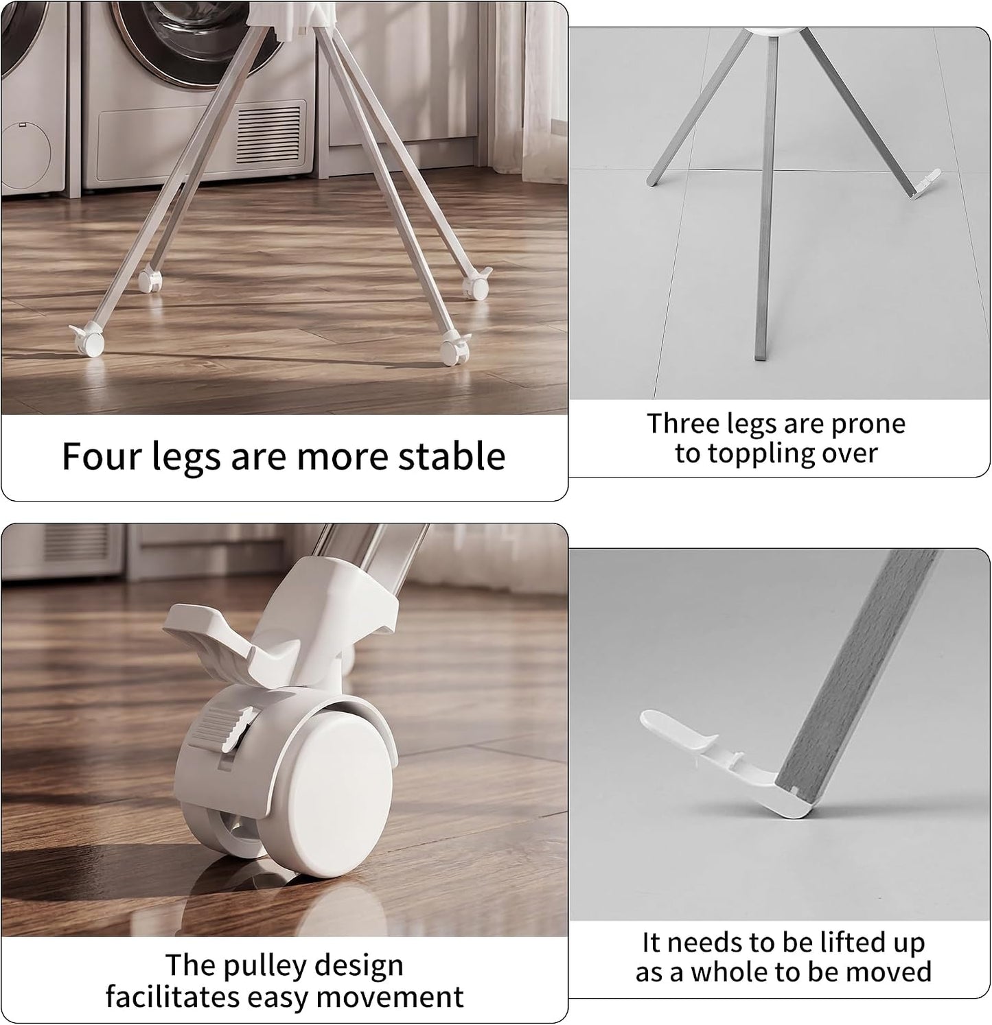 RFOUO Wall Mounted Clothes Drying Rack Tripod,Foldable Drying Rack,Wall Mounted Dryer Rack Clothing,Over The Door Drying Rack for Laundry Bedroom Household Aluminium