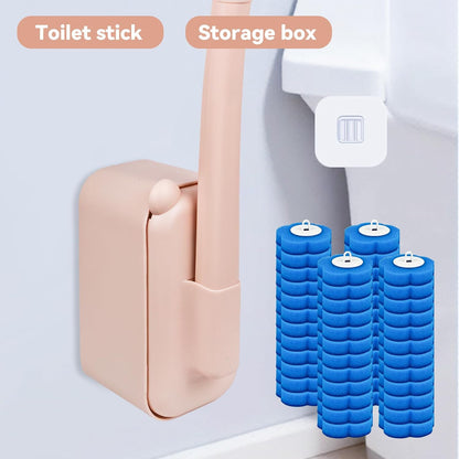 Disposable Toilet Brush with 48 Refills,Toilet Cleaning Supplies,Toilet Wand Brush Starter Kit,Wall Mounted Toilet Bowl Cleaner Brush with Holder for Bathroom Deep Cleaning & Hygiene (White)