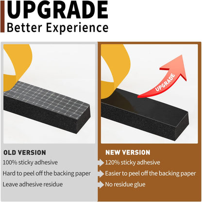 Yotache Self Adhesive Foam Gasket Tape 1/2" W X 1/2" T (New Adhesive Craft) for Doors Soundproofing Weather Seal Strip Insulation, 13 Ft Length