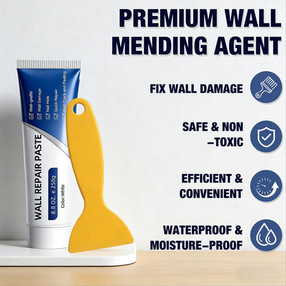Efficient Drywall Patch Repair Kit with Scraper, 2026 New Quick Drying Wall Mending Agent White Spackle Wall Repair Paste Wall Repair Agent Tile Gap Fille for Holes & Cracks Nail Holes