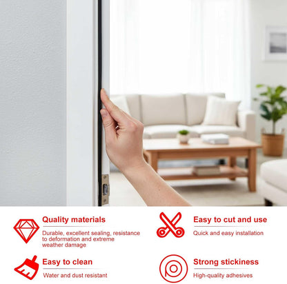 Pangda 10Ft D Shape Rubber Weather Stripping Foam Self-Adhesive EPDM Door Seal Strip for Noise Reduction Waterproof Dustproof for Cars Boats Truck RVs Windows Doors (3/4" W × 3/4" H)