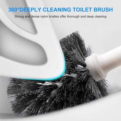 SetSail Toilet Brush and Plunger Set, Semi-Hidden Toilet Plungers Heavy Duty Toilet Bowl Brush and Holder for Bathroom Toilet Plunger and Brush Set for Deeply Cleaning - Black