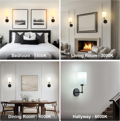 Battery Operated Wall Sconces Set of Two,Wireless Rechargeable Wall Light With Remote Control, Dimmable, Amber Light/Warm White/Natural White/Daylight/RGB, Timer,for Living Room,Bedroom,Entryway,Gold
