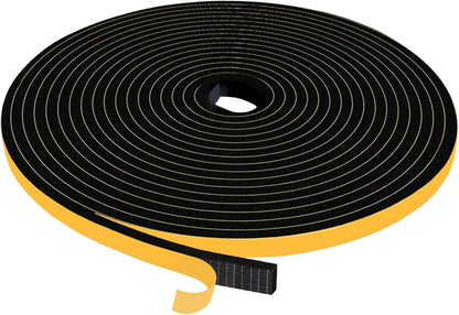 33Ft Weather Stripping Door Seal,Self Adhesive Weather Strip,Window Weather Stripping Sound Proof,Insulation,Strong Adhesive,Use for Door Frame/Window/Gaps(1/2 in x 1/4 in)