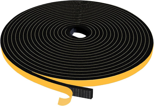 33Ft Weather Stripping Door Seal,Self Adhesive Weather Strip,Window Weather Stripping Sound Proof,Insulation,Strong Adhesive,Use for Door Frame/Window/Gaps(1/2 in x 1/4 in)