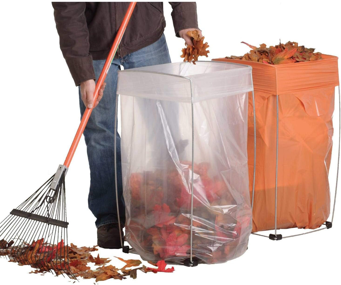 Bag Buddy Bag Holder - Versatile Metal Support Stand for 30-33 Gallon Plastic Bags - Use For Leaves, Yard Work, Laundry, Trash and More - 23"h