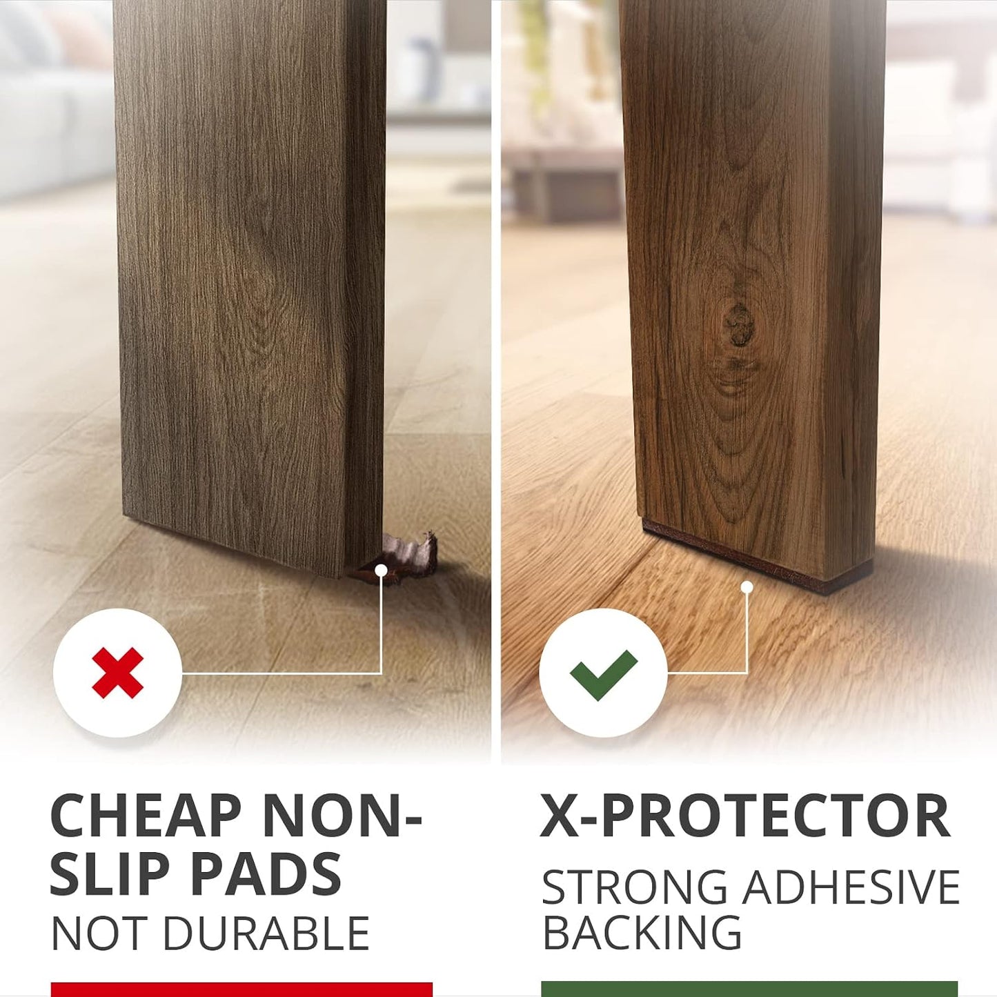 X-PROTECTOR Non Slip Furniture Pads – 12 Premium Furniture Grippers 3"! Best SelfAdhesive Rubber Feet Furniture Feet – Ideal Non Skid Furniture Pad Floor Protectors – Keep Furniture in Place!