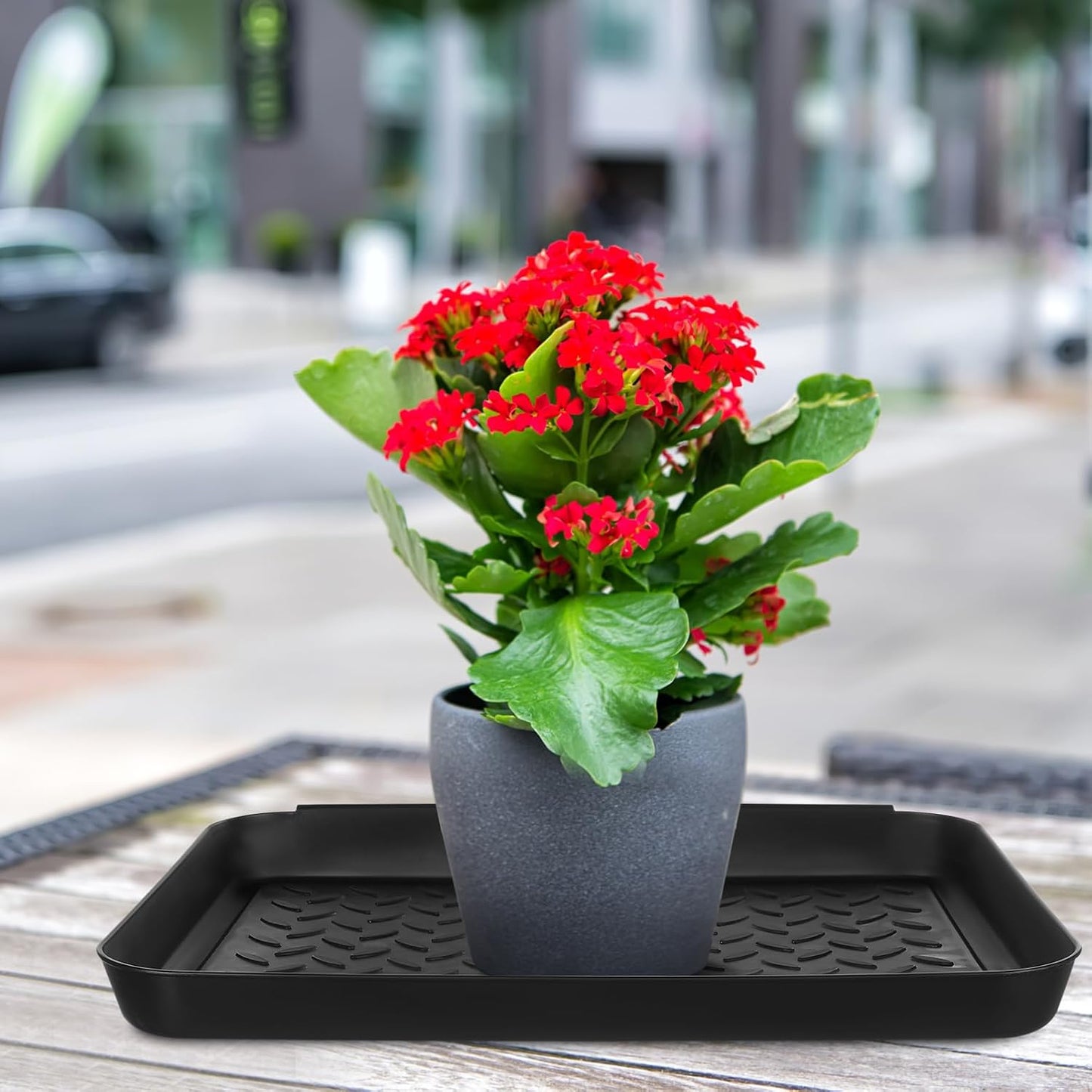 Ipetboom 2Pcs Boot Trays for Entryway Indoor Use 13.97X10.82X1.18In Lightweight Plastic Shoe Mat Tray with Raised Edge Multi-Purpose Wet Boot Holder for Mudroom and Outdoor Protection Easy to Clean