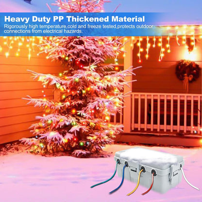 Hrensaw Large Outdoor Electrical Box(12.5x8.5x5inch),IP54 Waterproof Outdoor Outlet Covers,Weatherproof Extension Cord Covers Protect Outlet,Plug,Timer,Power Strip,Holiday Light,Green