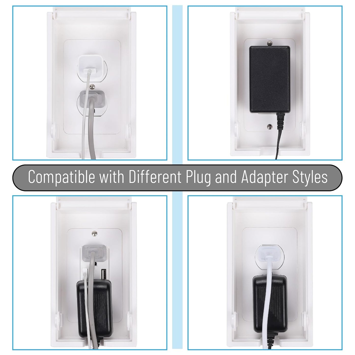 Bates Baby Safety Outlet Cover Box - Plug Covers for Electrical Outlets, Child Proof Outlet Cover, Socket Covers for Outlets